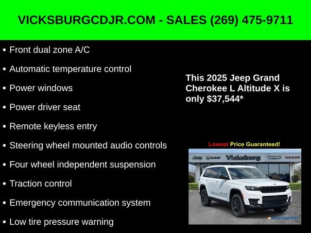 2025 Jeep Grand Cherokee GRAND CHEROKEE L ALTITUDE X 4X4