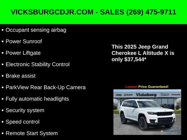 2025 Jeep Grand Cherokee GRAND CHEROKEE L ALTITUDE X 4X4