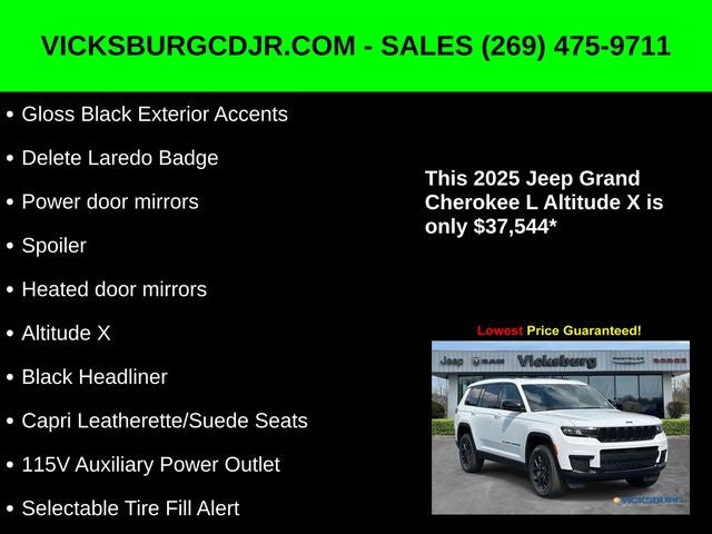 2025 Jeep Grand Cherokee GRAND CHEROKEE L ALTITUDE X 4X4