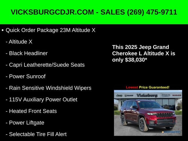 2025 Jeep Grand Cherokee GRAND CHEROKEE L ALTITUDE X 4X4