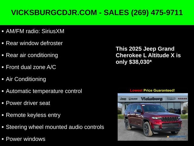 2025 Jeep Grand Cherokee GRAND CHEROKEE L ALTITUDE X 4X4