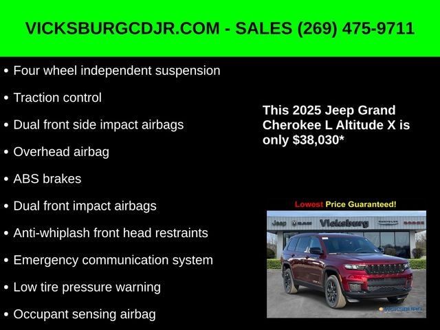 2025 Jeep Grand Cherokee GRAND CHEROKEE L ALTITUDE X 4X4