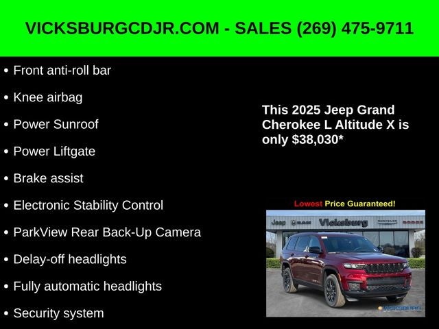 2025 Jeep Grand Cherokee GRAND CHEROKEE L ALTITUDE X 4X4