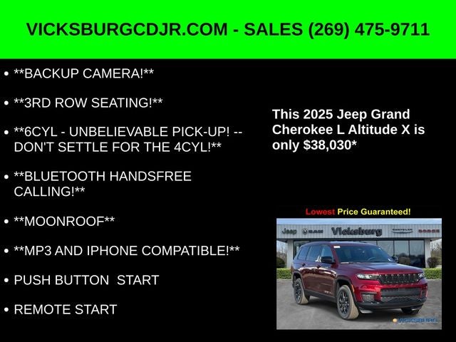 2025 Jeep Grand Cherokee GRAND CHEROKEE L ALTITUDE X 4X4