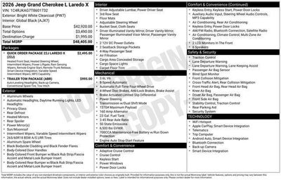 2026 Jeep Grand Cherokee GRAND CHEROKEE L LAREDO X 4X4
