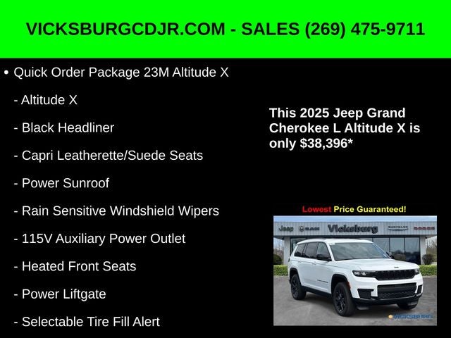 2025 Jeep Grand Cherokee GRAND CHEROKEE L ALTITUDE X 4X4