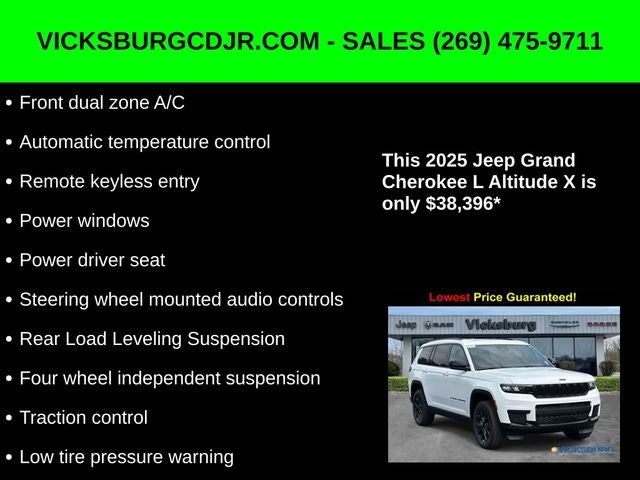 2025 Jeep Grand Cherokee GRAND CHEROKEE L ALTITUDE X 4X4