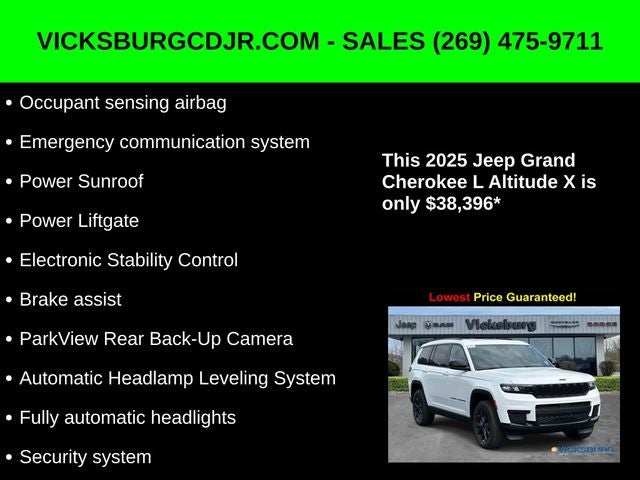 2025 Jeep Grand Cherokee GRAND CHEROKEE L ALTITUDE X 4X4