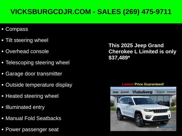 2025 Jeep Grand Cherokee GRAND CHEROKEE L LIMITED 4X4