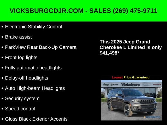 2025 Jeep Grand Cherokee GRAND CHEROKEE L LIMITED 4X4