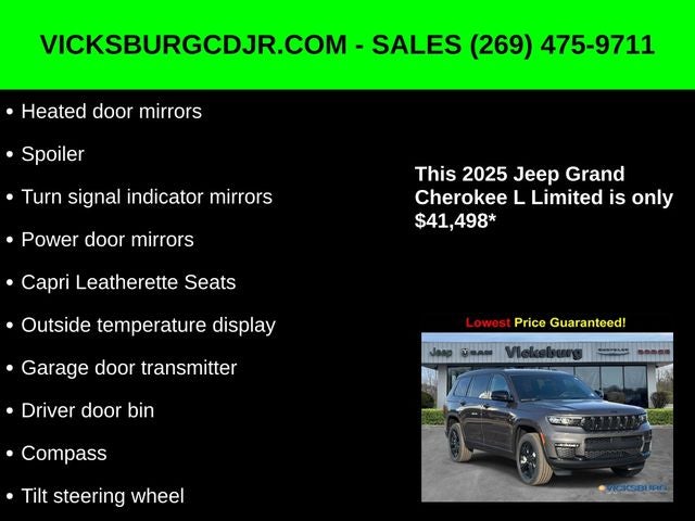 2025 Jeep Grand Cherokee GRAND CHEROKEE L LIMITED 4X4
