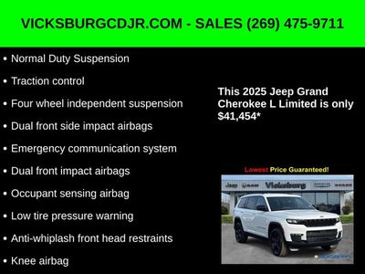 2025 Jeep Grand Cherokee GRAND CHEROKEE L LIMITED 4X4