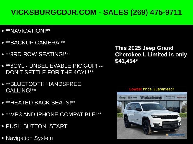 2025 Jeep Grand Cherokee GRAND CHEROKEE L LIMITED 4X4