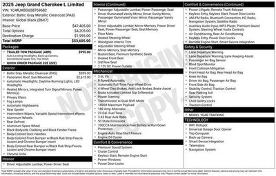 2025 Jeep Grand Cherokee GRAND CHEROKEE L LIMITED 4X4