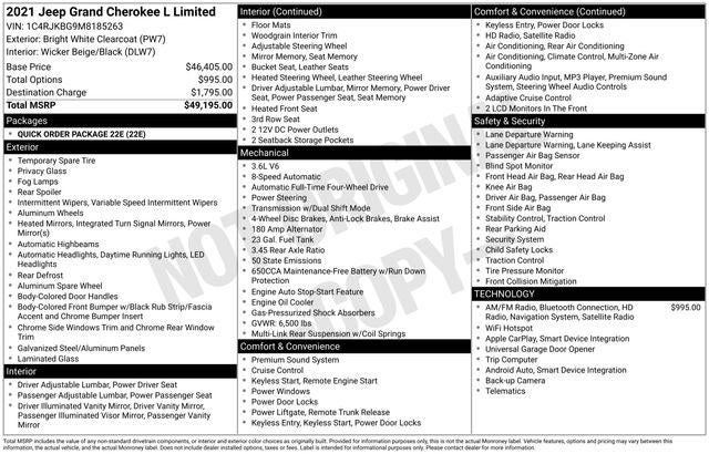 2021 Jeep Grand Cherokee L Limited 4x4