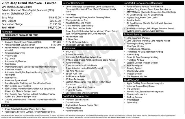 2022 Jeep Grand Cherokee L Limited 4x4