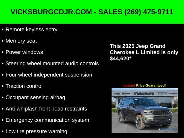 2025 Jeep Grand Cherokee GRAND CHEROKEE L LIMITED 4X4