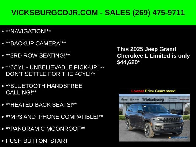 2025 Jeep Grand Cherokee GRAND CHEROKEE L LIMITED 4X4