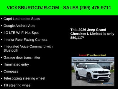 2026 Jeep Grand Cherokee GRAND CHEROKEE L LIMITED 4X4