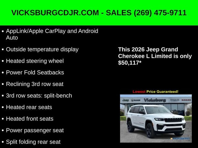 2026 Jeep Grand Cherokee GRAND CHEROKEE L LIMITED 4X4