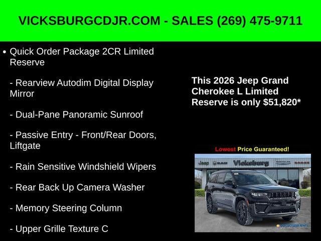 2026 Jeep Grand Cherokee GRAND CHEROKEE L LIMITED RESERVE 4X4