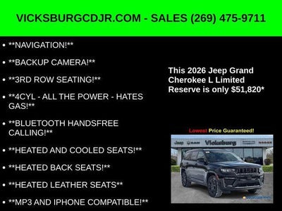 2026 Jeep Grand Cherokee GRAND CHEROKEE L LIMITED RESERVE 4X4