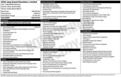 2026 Jeep Grand Cherokee GRAND CHEROKEE L LIMITED 4X4