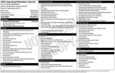 2025 Jeep Grand Cherokee GRAND CHEROKEE L SUMMIT 4X4