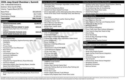 2026 Jeep Grand Cherokee GRAND CHEROKEE L SUMMIT 4X4