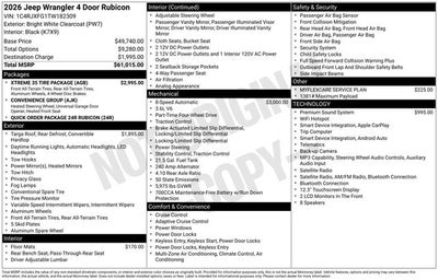 2026 Jeep Wrangler WRANGLER 4-DOOR RUBICON