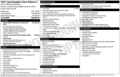 2027 Jeep Wrangler WRANGLER 4-DOOR RUBICON X