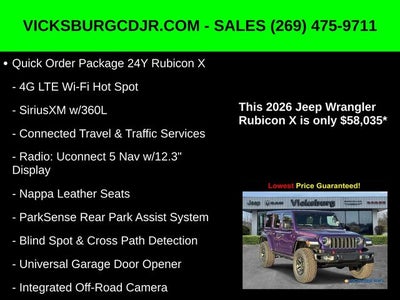 2026 Jeep Wrangler WRANGLER 4-DOOR RUBICON X