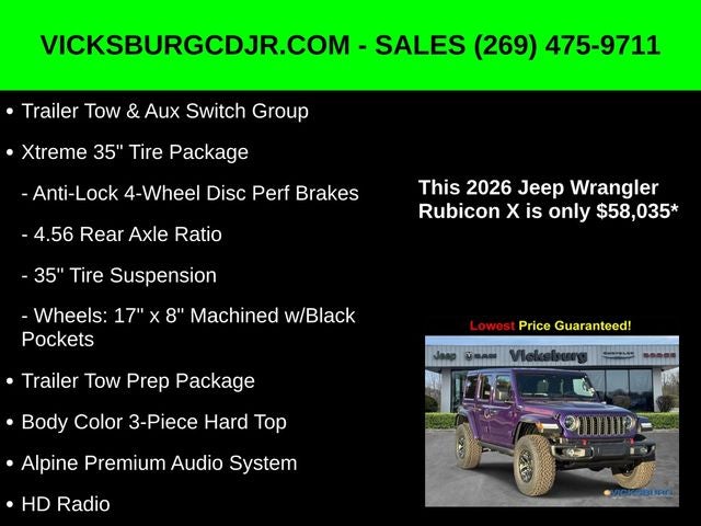 2026 Jeep Wrangler WRANGLER 4-DOOR RUBICON X