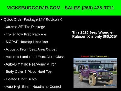2026 Jeep Wrangler WRANGLER 4-DOOR RUBICON X