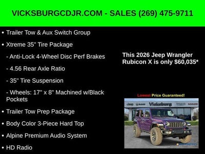 2026 Jeep Wrangler WRANGLER 4-DOOR RUBICON X