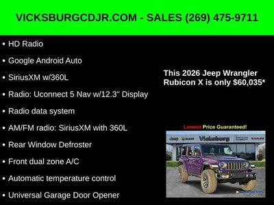 2026 Jeep Wrangler WRANGLER 4-DOOR RUBICON X