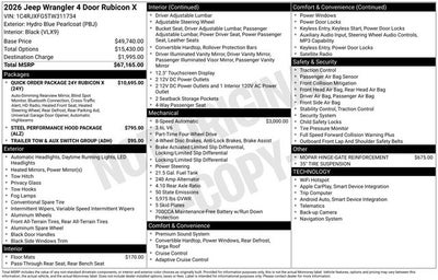 2026 Jeep Wrangler WRANGLER 4-DOOR RUBICON X