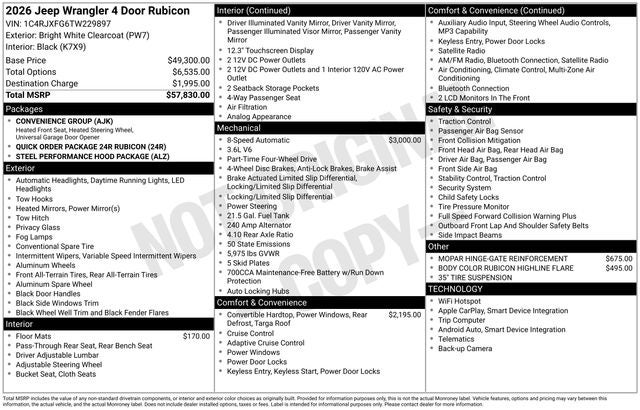 2026 Jeep Wrangler WRANGLER 4-DOOR RUBICON