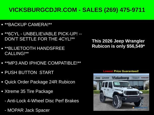 2026 Jeep Wrangler WRANGLER 4-DOOR RUBICON