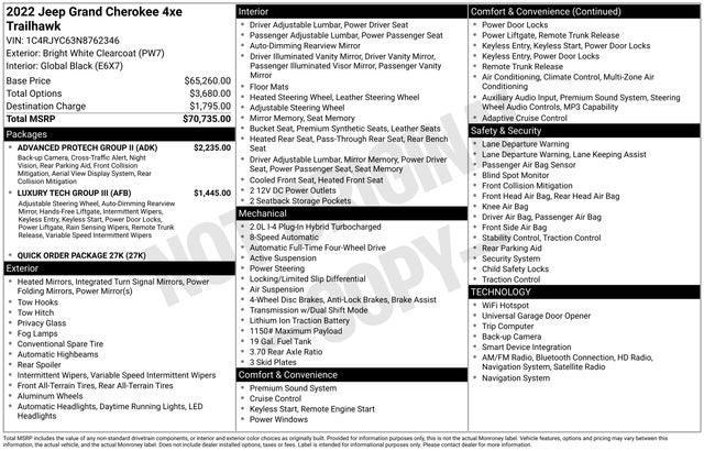 2022 Jeep Grand Cherokee 4xe Trailhawk