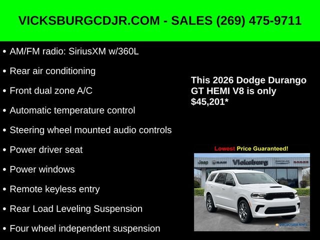 2026 Dodge Durango DURANGO GT AWD HEMI V8