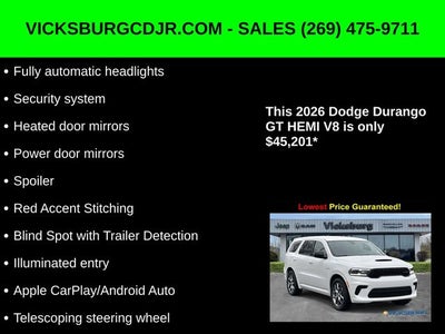 2026 Dodge Durango DURANGO GT AWD HEMI V8