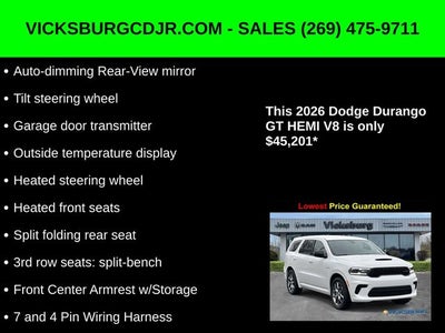 2026 Dodge Durango DURANGO GT AWD HEMI V8