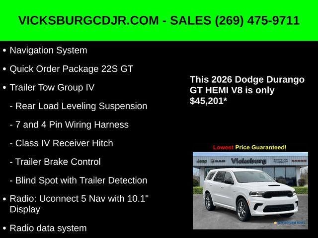2026 Dodge Durango DURANGO GT AWD HEMI V8