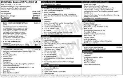 2026 Dodge Durango DURANGO GT PLUS AWD HEMI V8
