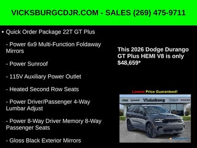 2026 Dodge Durango DURANGO GT PLUS AWD HEMI V8