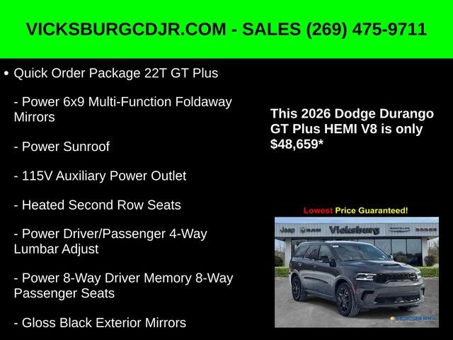 2026 Dodge Durango DURANGO GT PLUS AWD HEMI V8