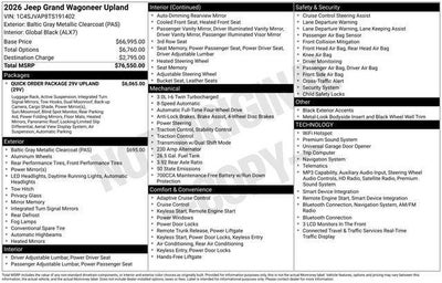 2026 Jeep Grand Wagoneer GRAND WAGONEER UPLAND 4X4