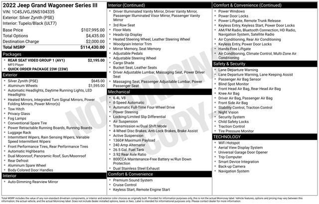 2022 Jeep Grand Wagoneer Series III 4x4