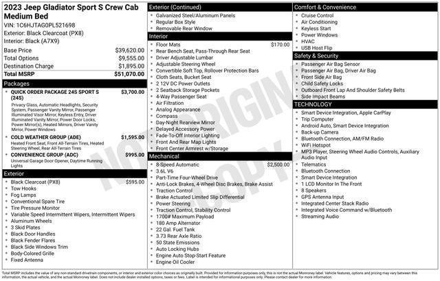 2023 Jeep Gladiator Sport S 4x4